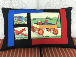 Handmade Transportation Patchwork Pillows